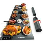 Expandable Food Warming Mat – 106x40 cm Silicone Warming Tray with 7 Temp Settings, Switchable℃/℉, 99H Timer, Child Lock – 2 Panels Custom Sizes for Energy Efficiency