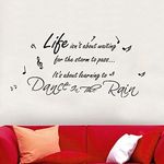 WALPLUS(TM) Dance in The Rain Music Wall Stickers Art Mural Quote Wallpaper Girls Boy/Living