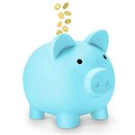 Piggy Bank, Money Banks,Small Change Piggy Bank, Cute Accessories, for Children and Adults (Blue)