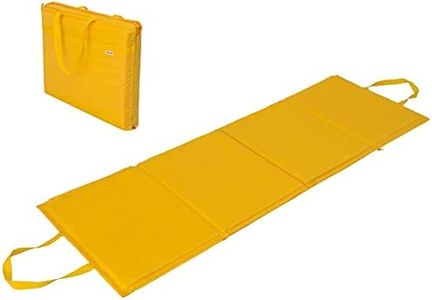 Hobbygarden Tapis de plage pliable 2 en 1 - Chaise longue de plage - Tapis de plage - Coussin de plage - Coussin portable - Jaune