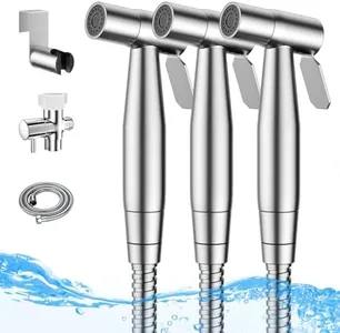 Arofa Handheld Bidet Sprayer for Toilet - 3 Pack Bidets Faucet for Existing Toilets Cloth Diaper Jet Sprayer, Stainless Steel Muslim Shower with Bidet Hose for Feminine Wash