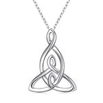 925 Sterling Silver Celtic Motherhood Knot Necklace Jewelry for Women Mom Birthday Gift, 18 Inch, Sterling Silver, No Gemstone