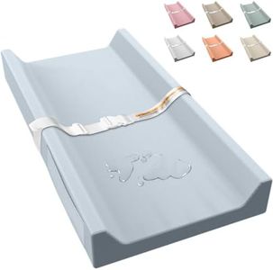 JVEOO Vegan Leather Baby Changing Pad, Waterproof & Wipeable Soft Diaper Changing Mat 32“ x 16.6" Comfortable Infant Changing Station for Dresser & Table