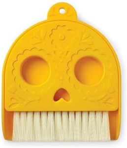 Genuine Fred Dead PAN Dustpan and Brush Set, 4.8" x 6.4", Small Size Perfect for countertops and desks, Day of The Dead