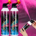 RISEMART Gender Reveal Smoke Cannons, Biodegradable Powder Confetti Cannon Party Poppers for Baby Shower, Wedding, Birthday, Party, Christmas (2 Pack, Pink)