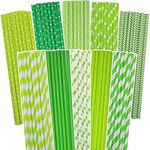 Green Paper Straws for Drinking Gre