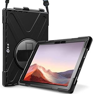 ProCase Surface Pro 7 Plus/Pro 7 / Pro 6 / Surface Pro 5 / Pro 4 / Pro LTE Case, Full Body Hybrid Protective Case, 360 Degree Rotatable Heavy-Duty Cover with Hand Strap, Shoulder Belt and Kickstand