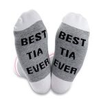 Tia Gift Aunt Gift Aunt Appreciation Gift Woman Novelty Cotton Socks for Auntie (Best Tia CA)