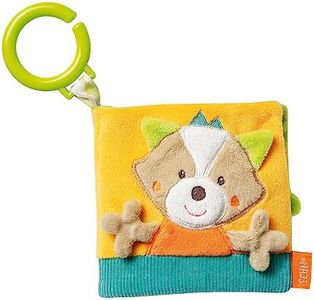 Fehn Livre Imagier Doux Renard - en tissu pour poussette avec Motifs d'Animaux de la Forêt avec Pouêt-Pouêt, Papier Froufrou et Miroir - 8 pages - pour bébés et jeunes enfants à partir de 0+ mois