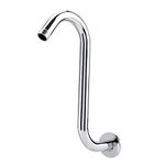 Shower Arm 8 Inch 201 Stainless Steel High Rise S-Curved Gooseneck Shower Extension Arm Bathroom Accessory