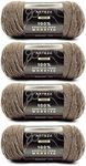 ARTEZA Acrylic Yarn for Crocheting, 4 x 200-g Skeins of Worsted Yarn for Knitting, Mushroom A302, Knitting & Crochet Supplies