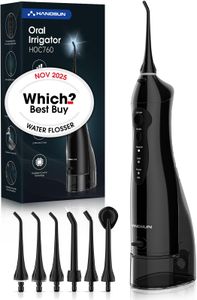 Hangsun Cordless Water Flosser – Black, Portable Oral Irrigator
