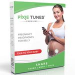 Pixie Tunes Premium High-Fidelity Baby Bump Speaker System to Play Sound, Music and Talk to Your Baby in The Womb; Compatible with Any Mobile Phone, Tablet and Portable Audio Device (White)