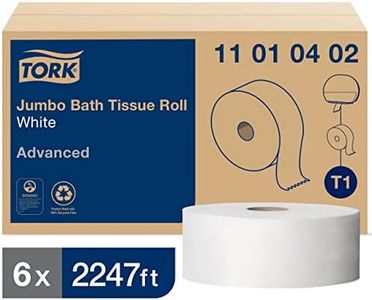 Tork Jumbo Toilet Paper Roll White T1, Advanced, 1-ply, 6 x 3,424 sheets, 11010402