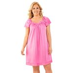 Exquisite Form Vanity Fair Women's Coloratura Sleepwear Short Flutter Sleeve Gown 30109, Perfumed Rose, X-Large