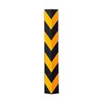 Efficacy 800mm, 4 Pieces Parking Safety Pillar Guard, Rubber Corner L Shaped Guard with Yellow Reflective Tapes for High Visibility | Rubber Corner Guard for Bumper Protection - 4Pc