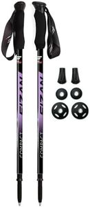 Fizan Compact 3 Trekking Poles – 5.6 oz Ultralight, Backpacking, Thru Hiking Poles, Adjustable, Collapsible, Customized Fit, EVA Grips, Aluminum Walking Sticks (Compact 3 / Violet)