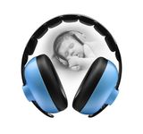 RATURISH Noise Cancelling Earmuffs for Kids Infants and Toddlers | Baby Hearing Protection | Comfortable Ear Muffs for Kids Ages 0-3 | Adjustable | Safe Soundproof Headphones for Babies (Blue)