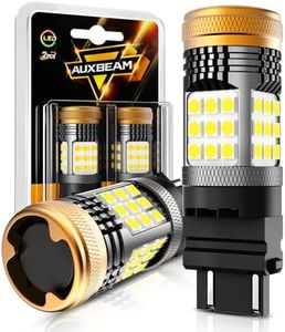 Auxbeam B21 Series 3157 LED Bulbs White Built in Resistor Error Free Anti Hyper Flash 3156 3457 4157 Bulb 600% Super Bright Backup Reverse Light Parking Daytime Running Turn Signal Lights
