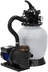 Sand Filter Pump 13", 3434GPH 3/4HP Pool Sand Filter for Above Ground and Inground Pool Up to 8500 Gallons,with 6-Way Multi-Port Valve & Strainer Basket Easy Installation