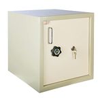 Laxmi KAPAT Safe locker for Home 70.79 L (Size- H18” x W16” x D18”), inbuilt LED light provided, laser cut ultra key locking system – 2 Keys, used for home, office & hotel (Beige-Ivory Color)