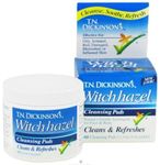 T.N. Dickinson's Witch Hazel Pads (60 Count, Pack of 2) - Soothing Astringent for Face & Body - Gentle Cleansing Toner Wipes for Sensitive, Irritated, Blemished Skin - No Dyes or Artificial Fragrance