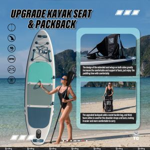 TIGERXBANG Inflatable Stand Up Paddle Board 10'6 – Kayak Seat, Blue