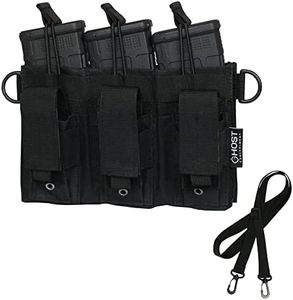 Ghost Concealment Triple Mag Pouch Open-Top Rifle Mag Pouches and Pistol Magazine Pouches Molle Backpack Airsoft Military Gear - Magazine Holster for Ammo