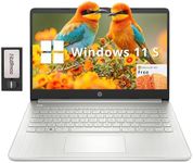 HP Stream 14" HD Laptop, Intel Celeron N4120, 8GB RAM, 288GB Storage(128GB eMMC+160GB Docking Station Set), Intel UHD Graphics, Webcam, 1 Year Office 365, Windows 11 S, Silver