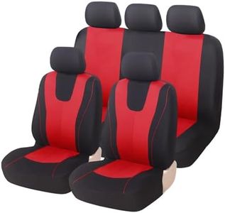 Car Seat Cover Sets for Jeep for Wrangler for Sahara for Commander for Cherokee for Compass for Renegade for Grand for Cherokee WK Car Seat Covers Car Seat Covers(5Seats-Red)