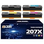 BJTR 207X Toner Cartridge Replacement for HP 207X 207A W2210X W2211X W2212X W2213X Compatible for HP Color Laserjet Pro MFP M283fdw M283fdn M282nw M255dw M255nw (No Chip)