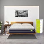 wakeup INDIA Smart Tech Pillow Top Hybrid | 10 Years Warranty | 8-inch Orthopedic Memory Foam and Pocket Spring Mattress | Soft Cotton Breathable Fabric, King Size (84x84x8 Inch, White)