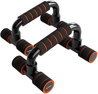 READAEER Push Up Bars Gym Exercise Equipment Fitness 1 Pair Pushup Handles with Cushioned Foam Grip and Non-Slip Sturdy Structure Push Up Bars for Men & Women (Orange)