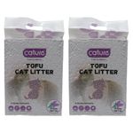 Cature Care by Nature Tofu Cat Litter Natural Flushable Clumping Liter Plant Based Biodegradable Ultra Odour Control 99% Dust Free Low Tracking Cat Litter (Lavender, 6L, Pack2)