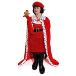 Adults Little Lord Costume - Standard - Red Robe, Black Bob Wig, Red Gloves, Red Beret, Black Belt - Adults TV/Movie Animated Character Fancy Dress Costume