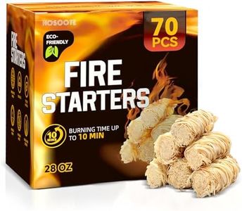 Hosoote 70 pcs Fire Starter - Natural Fire Starters for Fireplace, Pellet Stove & Wood, Campfires, BBQ, Pizza Oven, Fire Pit, Smoker - Fire Starters for Grill, Charcoal Fire Starter for Grill