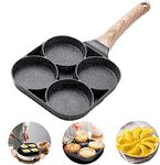 Baboies Non-Stick Frying Pan with 4 Hole Pancake Pan Fried Egg Burger Pan