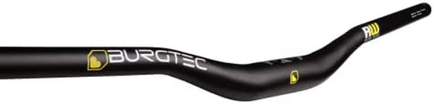 Burgtec RideWide Alloy Enduro MTB 31.8mm Clamp Handlebar - Black, 30mm Rise/Mountain Bike Riser Handle Bar Downhill Freeride Trail Lightweight Aluminium Biking Part Component