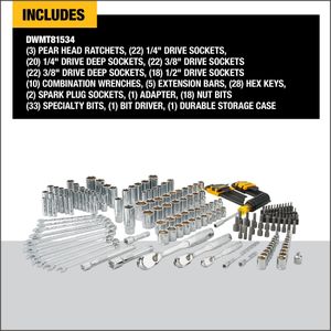DEWALT Mechanics Tool Set, 205-Piece – Sockets, Wrenches & More