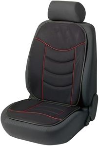 Walser Autositzauflage Elegance Plus in Schwarz/Rot, Universelle Schutzauflage, Autositz Schutzunterlage, PKW Sitzschoner, Sitzaufleger 14275