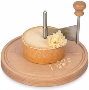 RWIXR Girolle Cheese Curler Wheel – For Tête de Moine, Chocolate & Butter Curls | Sharp Blade, Solid Wood Base | Perfect for Home Entertaining & Gifting