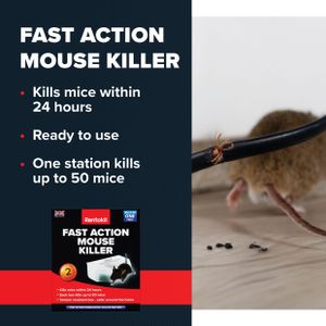 Rentokil Fast Action Mouse Killer Twin Pack – Rodent Control Bait