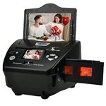 Digital Photo Slide & Film Scanner with Popular Scanner 2.4 inch 8.1 Mega Pixels 4 in 1 Photo and Film Scanner 135 Negative Scanner Photo Scanner Combo Scanner Views on Your Computer or USB(Black)