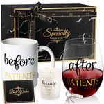 Before Patients After Patients Because Patients Gifts Set Doctors Nurse Physical Therapists Medical Assistant Gift for Women Female Hygienists Dental Gift for Christmas Graduation Gifts (Black)