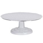 Ateco Revolving Cake Decorating Stand, Aluminum Turntable and Cast Iron Base with Non-Slip Pad, 12-Inch