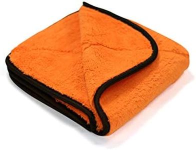 Maxshine 16" x 16" Universal Ultimate Orange Crazy Microfiber Towel (1000GSM) – Ultra-Plush, High-Absorbency Drying Cloth – Scratch-Free for Car Detailing, Cleaning & Polishing