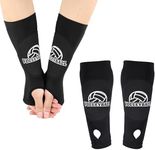 Volleyball Arm Sleeves, Black Volleyball Passing Forearm Pads Nylon Volleyball Protective Sleeve Gloves with Thumb Holes Sports Wrist Guard for Women Teen Youth