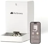 PetSnowy Snow+ Automatic Cat Feeder, Wi-Fi Enabled Automatic Cat Food Dispenser with APP Control, 4L Automatic Dog Feeder with Dual Power Supply, 1-10 Meal Per Day (Cream)