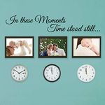 BATTOO in These Moments time Stood Still Vinyl Wall Decal- in These Moments Decal- Family Decals Quote(Black, 60"wx10.8"h)