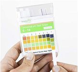 Simplex Health Universal pH Test Strips 0-14 Wide Range & Four Pad for Acid Alkaline pH Testing (100 Strips) Better Than Litmus Paper + pH Guide